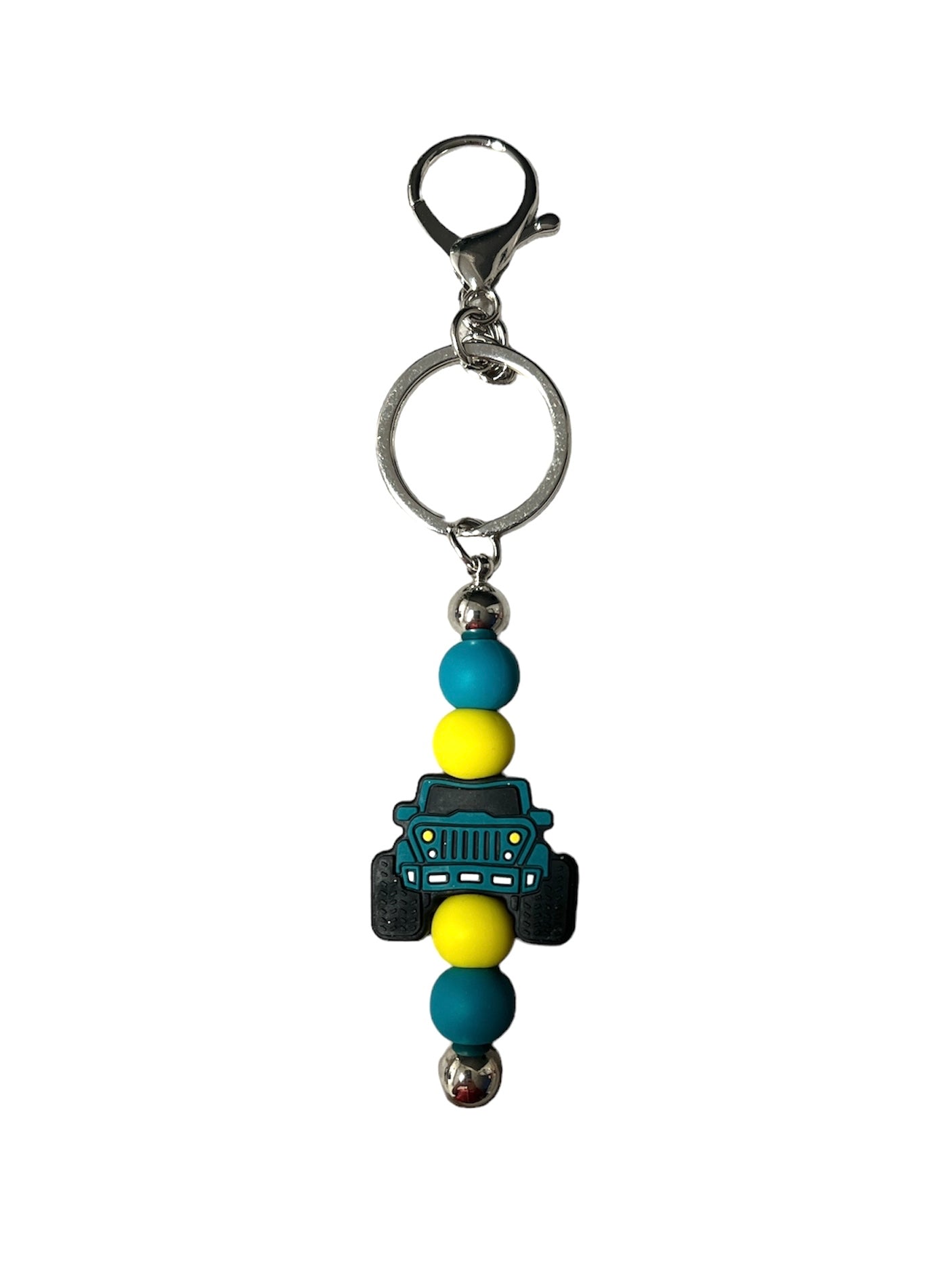 Beaded Jeep Bar Keychain