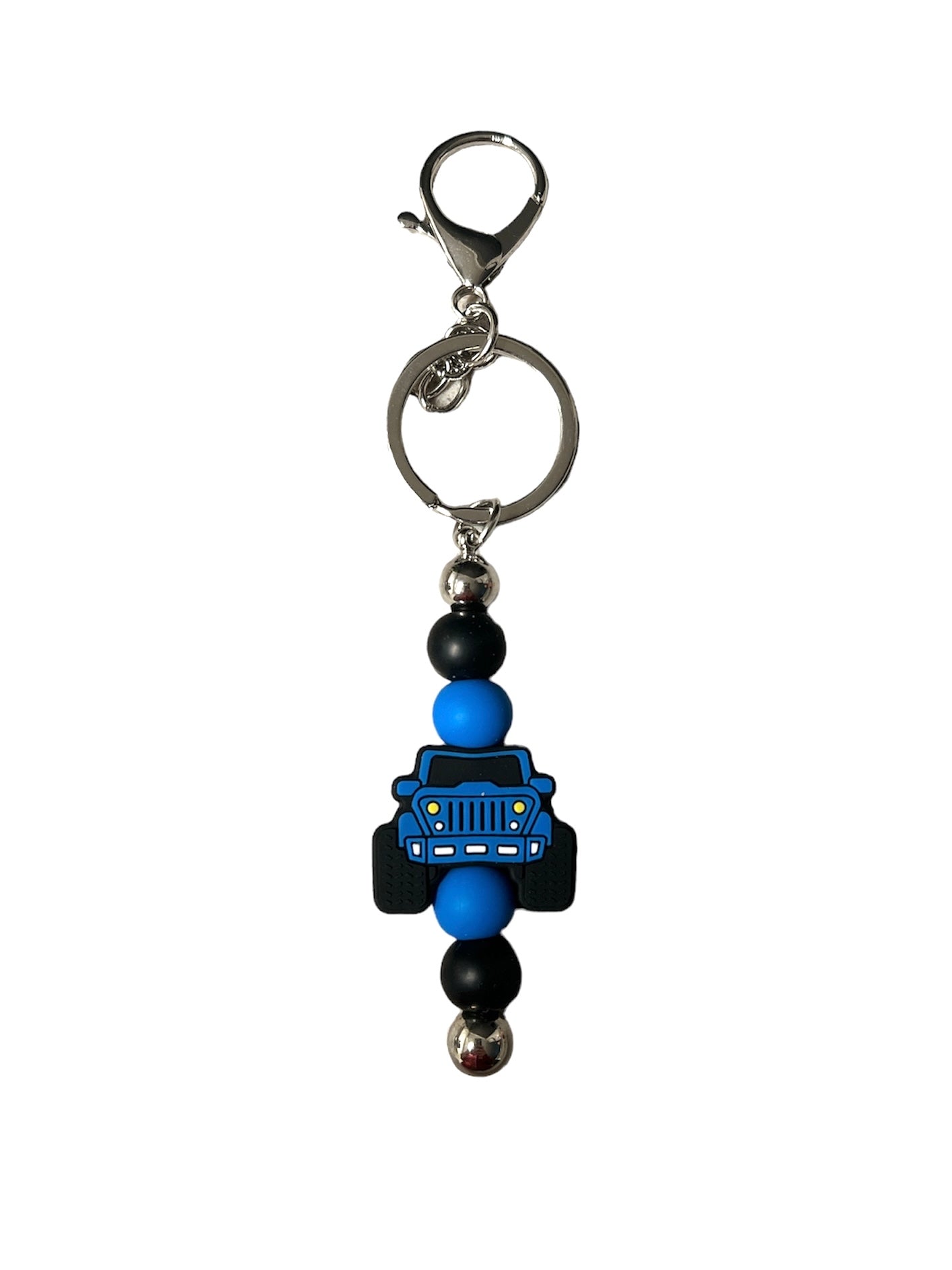 Beaded Jeep Bar Keychain