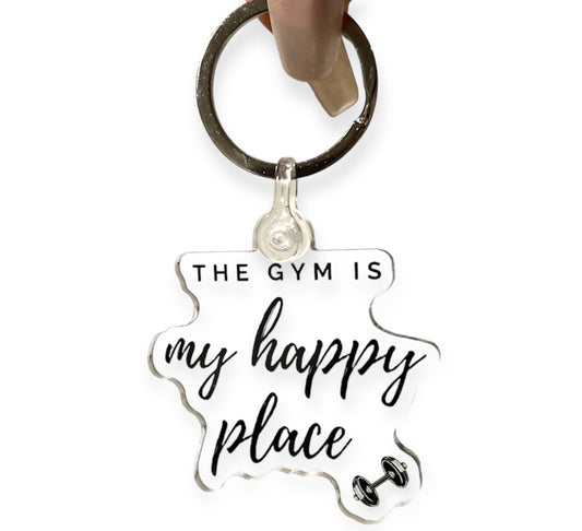 Gym is My Happy Place Keychain