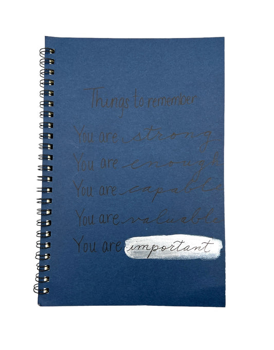 THINGS TO REMEMBER ACRYLIC NOTEBOOK