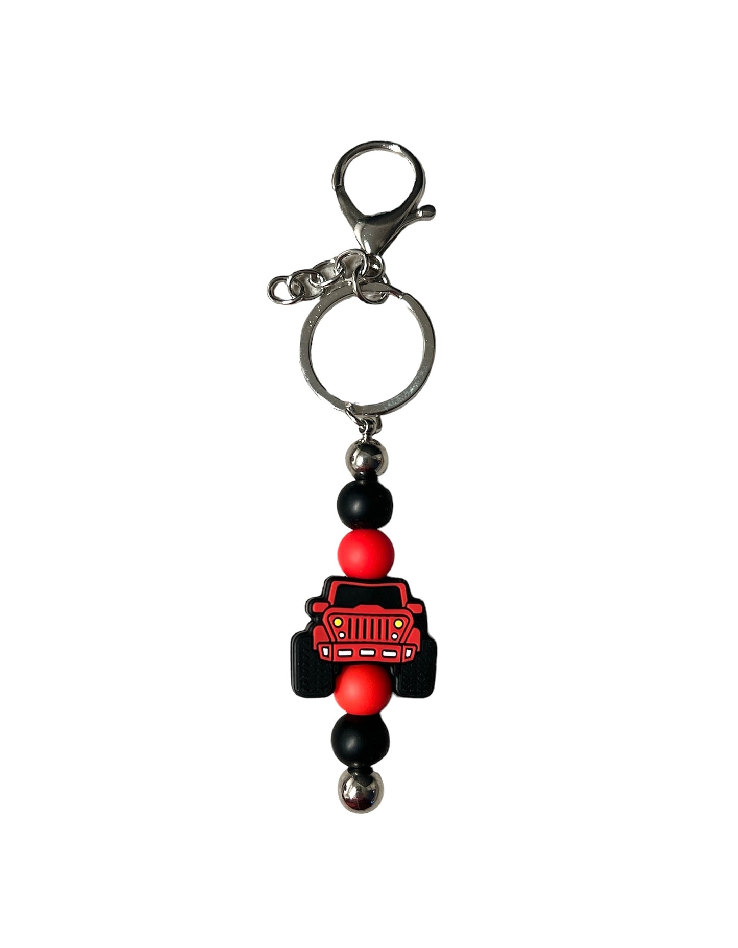 Beaded Jeep Bar Keychain