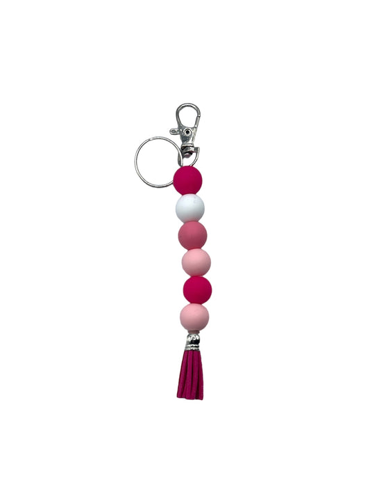 Princess Silicone Beaded Straight Keychain