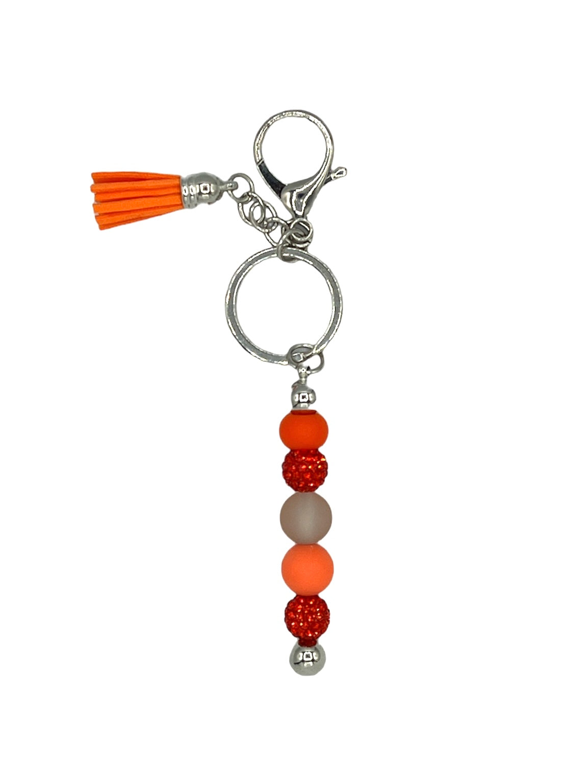 Beaded Bar Tangerine Keychain