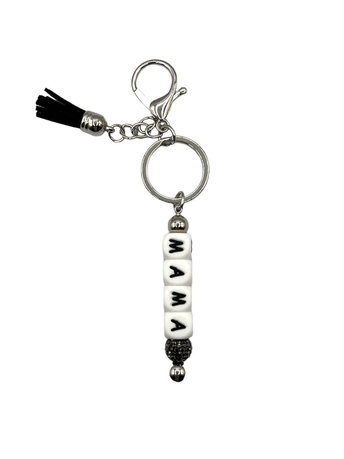 Mama Beaded Bar Keychain