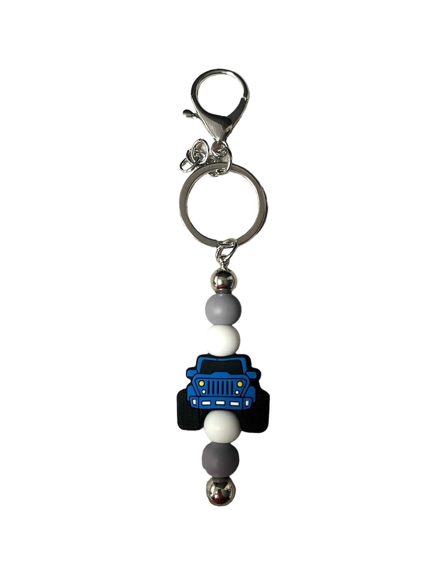 Beaded Jeep Bar Keychain